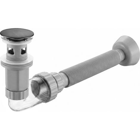 UNIVERSAL CLICK-CLACK WASHBASIN SIPHON REA FLOW TITANIUM (1/5)