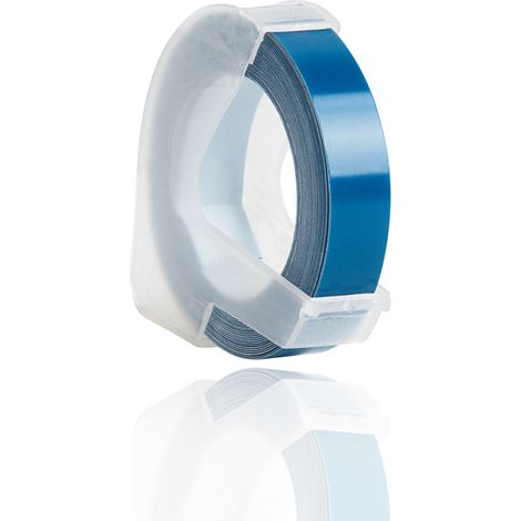 Recharge de ruban adhésif 3D pour étiquettes DYMO 12965/1610, largeur 9,5 cm, longueur 3 m, bleu océan (1 rouleau) (1/5)