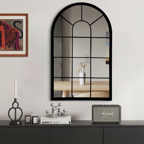 Miroir Mural décoratif pour fenêtre - Ferme arquée pour Salon, Chambre à Coucher, entrée, Salle de Bain (50 x 80 x 2,3 cm) (1/5)