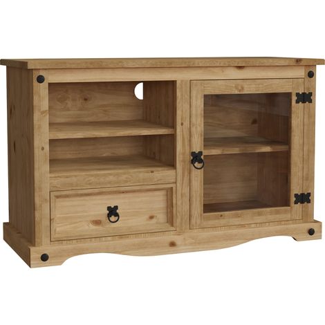 Corona Solid Pine TV Unit Entertainment Cabinet Stand Storage Unit