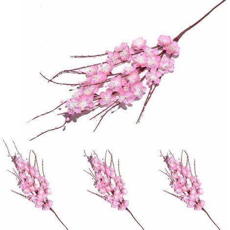 Fiori di Pesco Artificiali Rametti Modellabili per Decorazioni e Lavoretti Fai da Te Set da 4 (1/3)