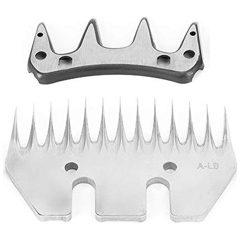2 Pcs Lames de Cisaillement pour Moutons en Acier Inoxydable à Haute dureté Lames de Rechange pour Tondeuses à Laine pour Chèvres (Lame droite 13 dents (+ lame oscillante)) (1/5)
