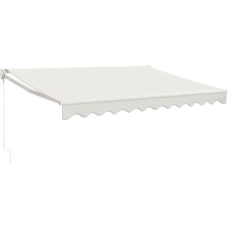 Maison Exclusive - Markise Einziehbar Creme 3x2,5 m Stoff und Alu