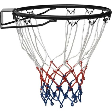 Basketball Rim 18" Replacement Breakaway Wall Mounted Outdoor Heavy Duty Solid Steel 18 Inch Rim Double Spring with All Weather Net (1/5)