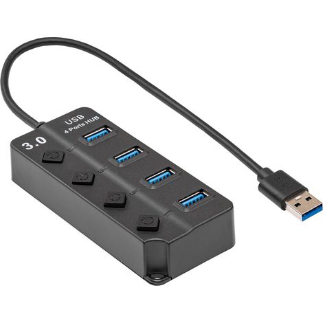 Hub USB 3.0 attivo - Cavo splitter/switch Akyga AK-AD-33 con 4 porte USB A 3.0 (1/3)