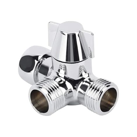 3-Wege-Dusch-Ablaufventil G1/2, T-förmiger Duschkopf-Adapter, Ersatzventil für Bidet-Toiletten-Dusche (1/4)