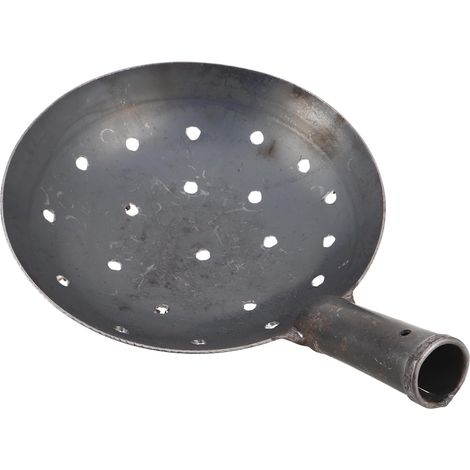 Schlammlöffel aus Rostfreiem Eisen mit 1cm Löchern Metallene