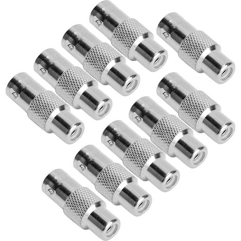 Lot de 10 adaptateurs RCA femelle vers BNC femelle pour caméras audio, vidéo et de vidéosurveillance. (1/5)