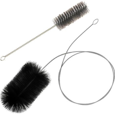 Chimney Pipe Brush Kit, 2 Pieces - Chimney Sweeping Brush with 2 m Flexible Pole (1/5)