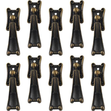 Lot de 10 poignées porte et tiroirs élégantes au style rétro, en (1/5)