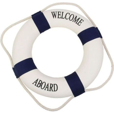 Mediterraner Rettungsring als Heimdekoration oder Wanddekoration (Marinemotiv, 35 cm) H229 (1/5)