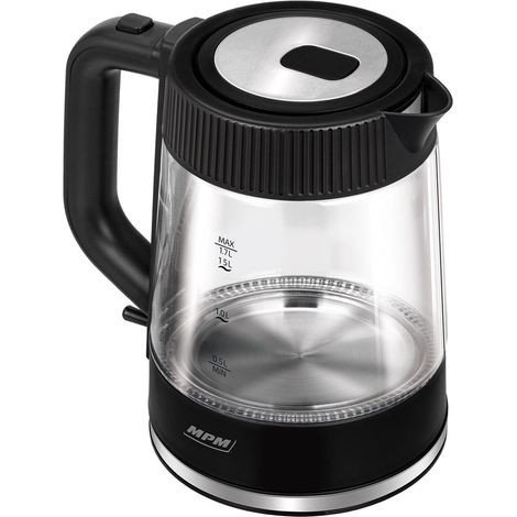 Bollitore Mpm MCZ-117 elettrico in vetro Senza Fili 1.7L Nero/Argento [MCZ-117] (1/3)