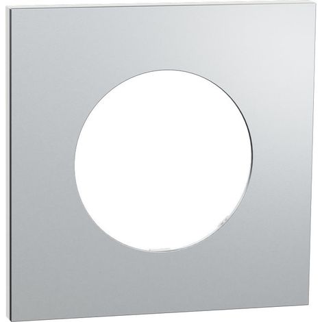 Plaque Odace Aluminium Métal support blanc 1 poste (S914702)