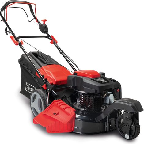 [JAMAIS UTILISE] Scheppach Tondeuse à gazon thermique MS197-51-3W - Autotractée - 3 roues - Largeur de coupe 51 cm - Moteur 4T de 173 cm3 - Bac 65 L - Hauteur réglable sur 7 niveaux - Fonction mulchin
