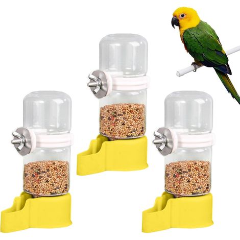 Mangeoire Automatique pour Oiseaux Distributeur d'Eau et de Nourriture pour Cage Perruche Canari Inséparable (1/5)