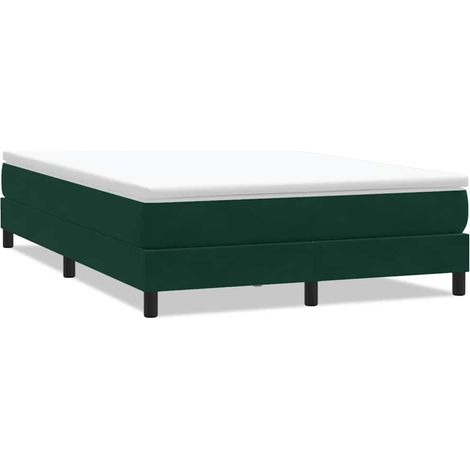 Maison Exclusive - Cama box spring sin colchón verde oscuro terci (1/5)
