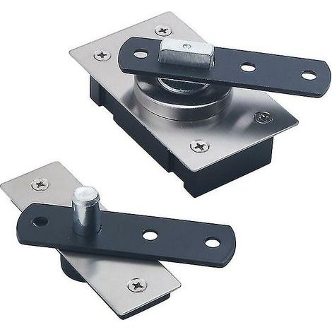 Charnières pivotantes de porte Charnières robustes pour portes en bois Système de charnière pivotante de porte Murphy en acier inoxydable à arbre à 360 degrés, arbre de porte rotatif caché (1/5)