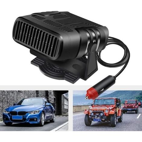 Chauffage 120 W 12 V, deux vitesses de ventilation, dégivrage rapide, compact et léger, flux d'air réglable à 360°, noir. (1/4)