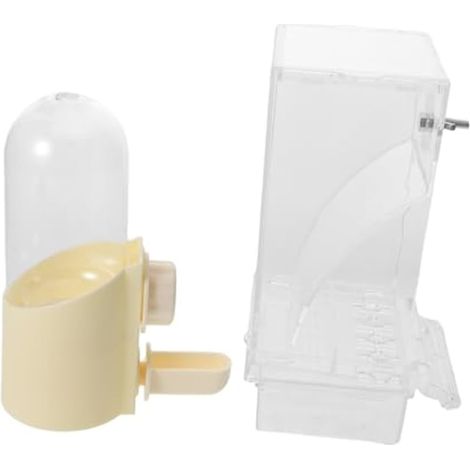 Mangeoire et abreuvoir automatiques pour perruches, accessoire anti-poussière pour cage de petits oiseaux (1/5)
