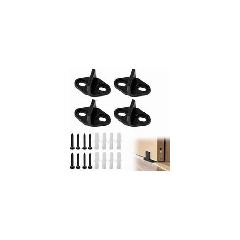 Pièces Guide de Porte coulissante, Guide de Sol de Porte de Grange, pièces de quincaillerie de Guide inférieur réglable Non Fendu,Guide de Plancher Guide porte coulissante(Ovale)