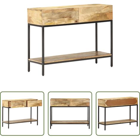 vidaXL Mango-Massivholz - Konsolentisch 100x35x76 cm Mango Massivholz (1/5)
