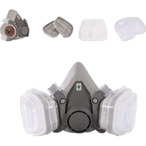 6200 Masque de Protection Respiratoire Réutilisable, Anti poussière, Anti gaz avec Filtres pour Peinture, Travaux, Bricolage, Ponçage (1/4)