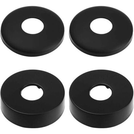 Rosace robinet en acier inoxydable noir – Diamètre extra-large pour tuyaux – Résistance à la chaleur et à la corrosion – Installation facile (1/5)