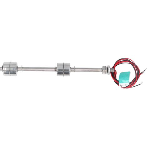 Interrupteur à flotteur double boule 200mm 0-110V en acier inoxydable commutateur à flotteur double boule contrôleur de niveau d'eau pour cuve piscine (1/5)