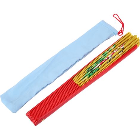 Eventail En Soie De Bambou Pour Tai Chi - Pratique Arts Martiaux Et Danse - Main Droite - Couleur Or (1/5)