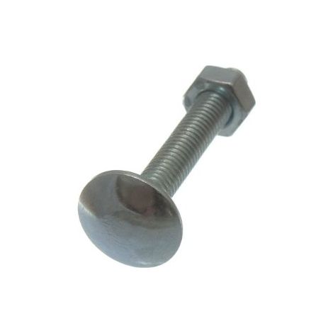 Lot de 100 boulons carrés M6 x 6 x 40 mm avec écrous hexagonaux BZP (1/2)