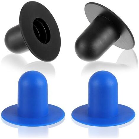 Pair Lot de 4 Bouchons de Piscine,Bouchons de Remplacement de Piscine, Bouchons de Trou de Filtre de Pompe de Filtration, adaptés et (2 Noirs + 2 Bleus) (1/5)