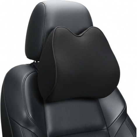 Automobile Neck Cushion, Soft Car Head Cushion Car Headrest Breathable Memory Foam Soft Leather Head for Car Driving Seat (1/5)