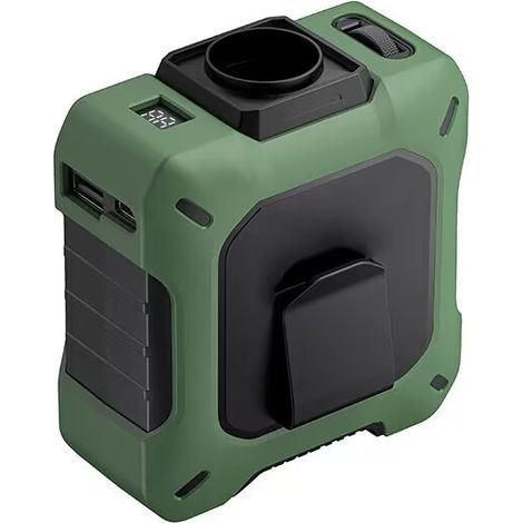 Ventilatore da collo portatile e veloce: ventilatore turbo portatile con batteria ricaricabile e funzione di ricarica per telefono, ideale per attività all'aperto. (1/5)