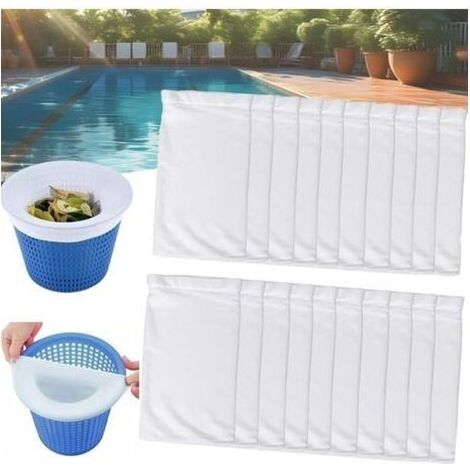 Chaussette Skimmer Piscine, 20 Pièces s pour Panier Skimmer, Pool Skimmer Socks, Maille Ultra Fine, Chaussettes D'Écumeur (1/5)