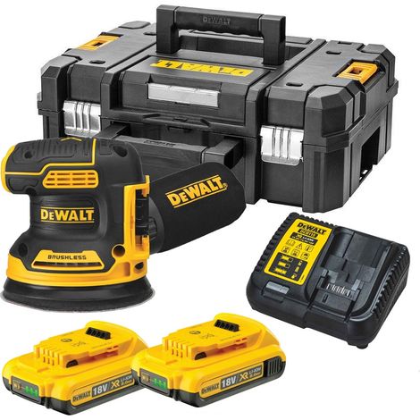 Dewalt DCW210D2 Cordless Brushless 18v XR Random Orbital Sander 125mm - 2x 2.0ah (1/4)