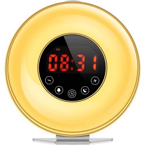 lever Et Coucher Du Soleil Lever Et Coucher Du Soleil Rveil De Lampe De Table (172  172  90mm) Led Sept Couleurs Ambiance Rveil Naturel, Lampe M (1/5)