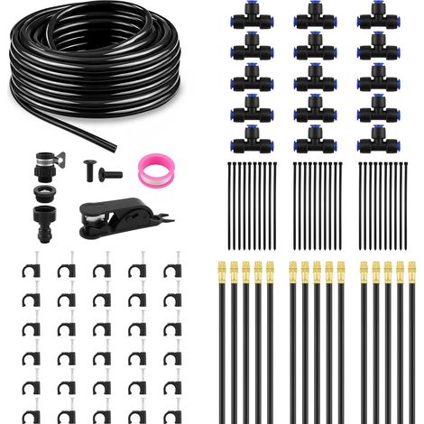 Système d'irrigation de jardin 20 m - Système d'irrigation goutte à goutte automatique avec tuyaux pour serre, plante, parterre de fleurs, potager (1/5)