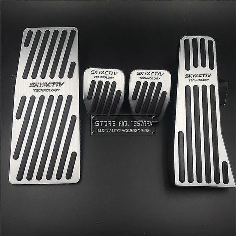 Revêtement de pédale de frein et d'accélérateur en aluminium pour voiture, compatible avec Mazda 3 Axela BP CX-30 CX30 (2019-2022). (1/5)