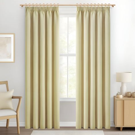 Tende Oscuranti Moderne Beige Biscotto 225 x 140 cm 2 pz (1/5)