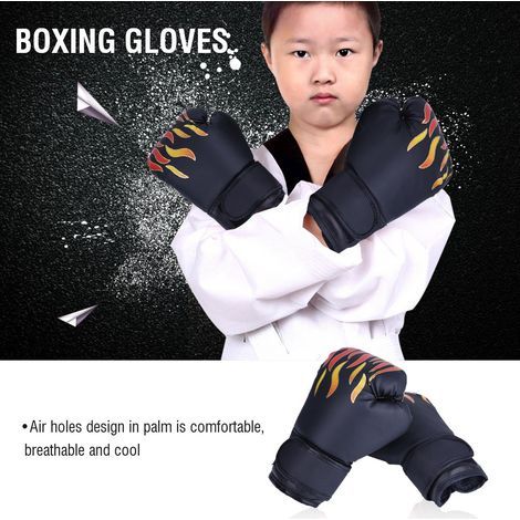 Kinderboxhandschuhe für Muay Thai und Kickboxtraining – Schwarz