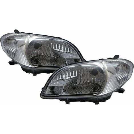 phare avant toyota vios 2006, optique avant vios 2007, phare halogène vios ancien modèle, bloc phare gauche droit vios, feu de croisement route toyota compact(2pcs) (1/4)