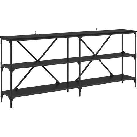 Maison Exclusive - Tavolo consolle Rovere Nero 180 x 30 x 75 cm Legno multistrato