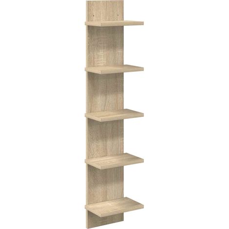 Estante de pared Roble Sonoma 22 x 15 x 100 cm vidaXL