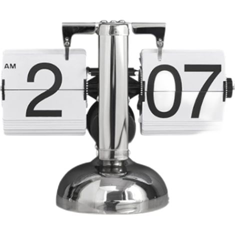 Retro Flip-Top Mechanical Digital Clock with Automatic Flip, Desk Clock with Silent Quartz Movement and Large Numerals for Living Room, Office, Home, Gift (1/5)