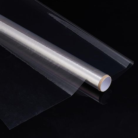 2 x 0.4 m Kitchen Wall Protector Transparent Plastic Adhesive Static Adhesive Non-Adhesive Removable Roll of Film Contact Strip for Back Kitchen Plate Protects Wall Waterproof (1/5)