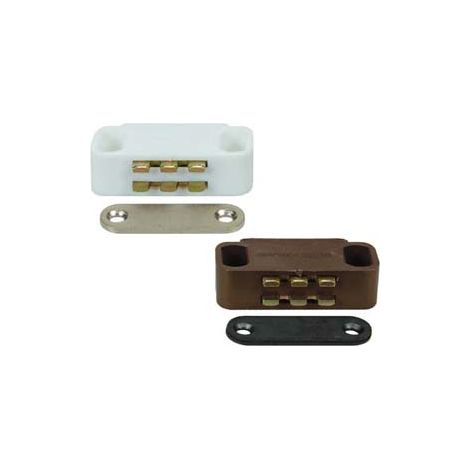 CRICCHETTI MAGNETICI MEDI- - mm.45x18x15h. attrazione Kg.7 bianco UC14 - 12 pezzi VAREC