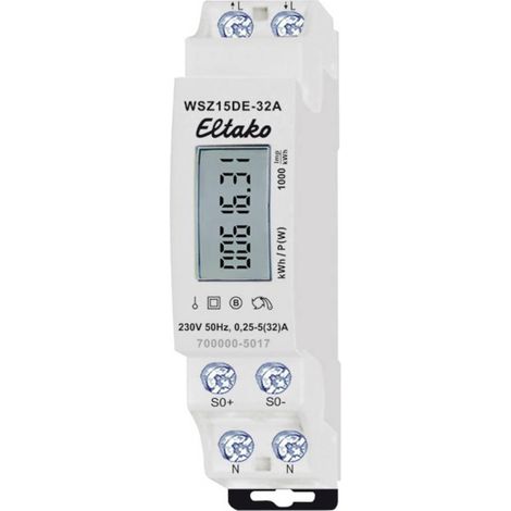 Eltako WSZ15DE-32A 28032615 Compteur d'énergie monophasé numérique 32 A 1 pc(s) Q857162 (1/2)