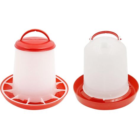 Ensemble mangeoire automatique 1,5 kg et abreuvoir pour poules 1,5 L, Ensemble mangeoire et abreuvoir pour poussins, Abreuvoir automatique (1/5)