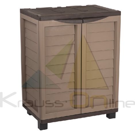 ARMARIO RESINA MEDIA ALTURA 2 ESTANTES MOKA / MARRON 70x44x88 CM 75 X 52.5 X 91.5/98.5CM