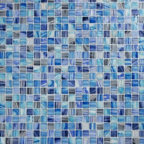 Sticker Film pour les Fenêtres - Motif Mosaïque Bleue (1/5)